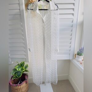 Boutique brand polka dot duster shirt. Size xl. Nwot.